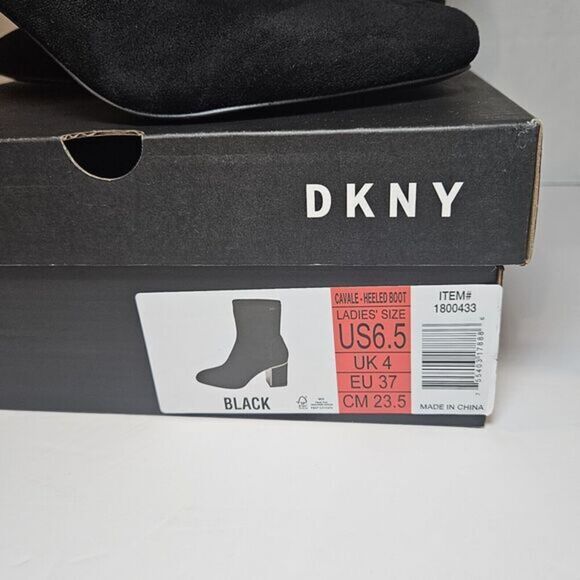 DKNY Ladies' Stretch Cavale Heeled Boot / Color Black/‎ Size 6.5 / New - Picture 5 of 15